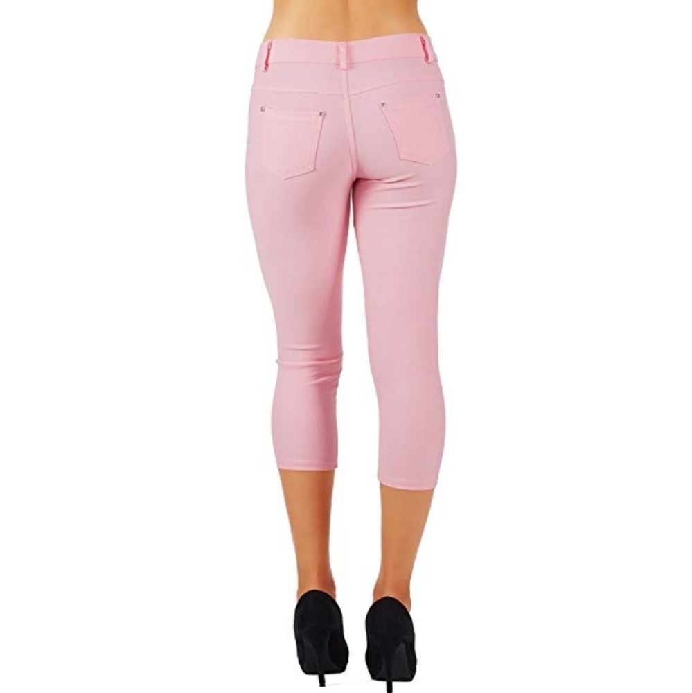 Jean Look Jeggings Tights Slim Fit Pull Up Pants - Picture 2 of 4